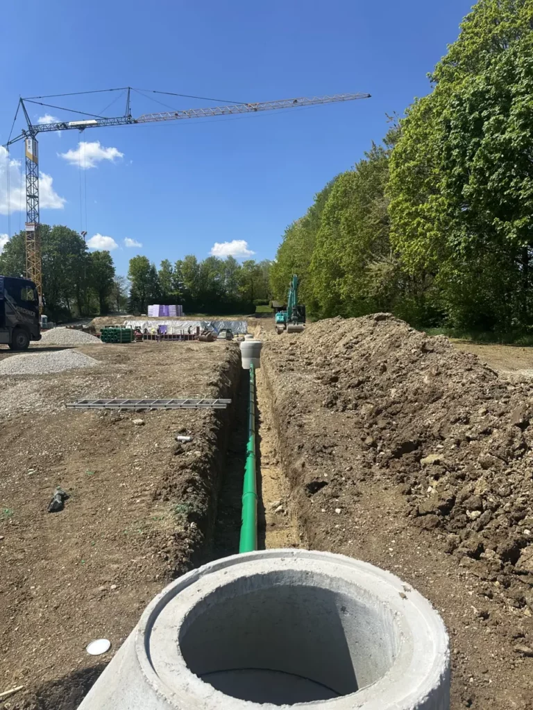Kanalbau und Entwässerung mit Hausanschluss bei Landsberg am Lech