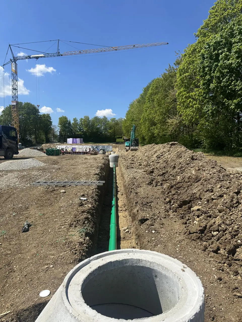 Kanalbau und Entwässerung mit Hausanschluss bei Landsberg am Lech